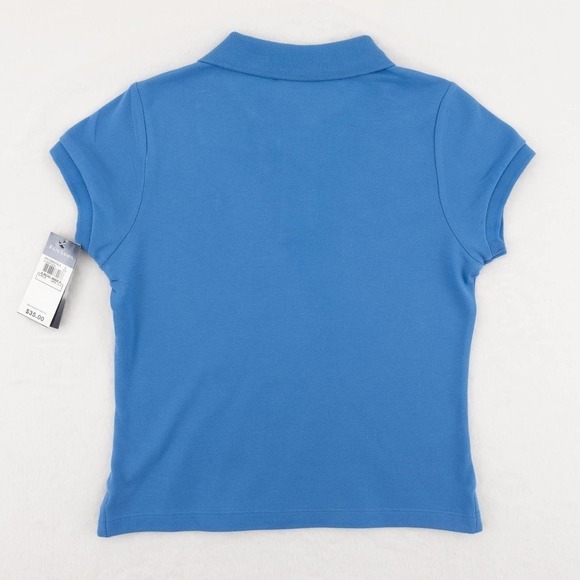 NWT Ralph Lauren Stretch Mesh Polo Shirt Girl's Large (12-14) Blue - Picture 3 of 7